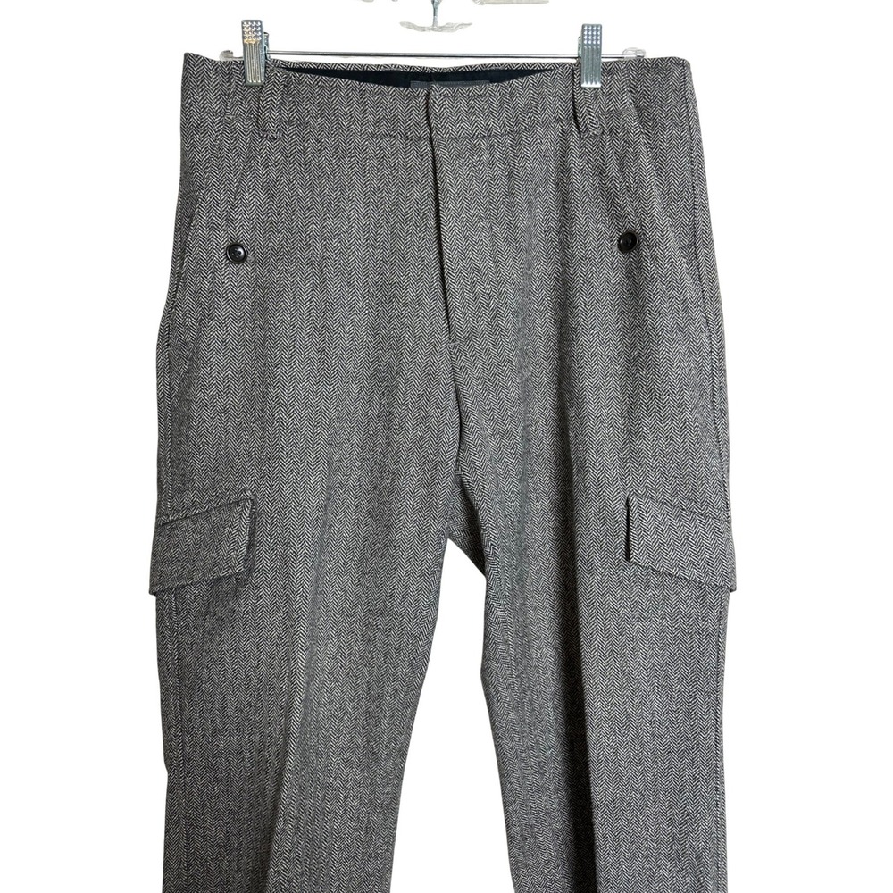 Banana‎ Republic Men's Herringbone Wool Blend Cargo Pants Size 32x32 Brown - Picture 2 of 14